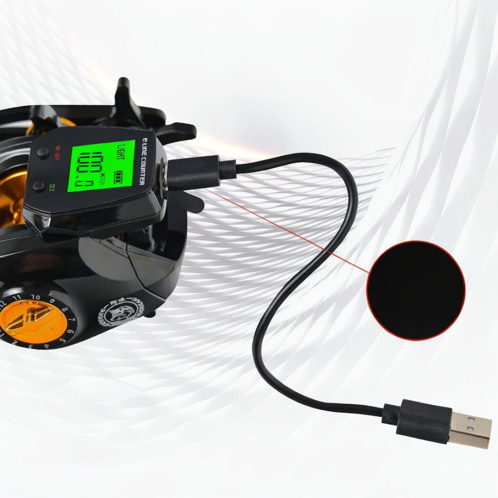 デジタルベイトキャスティングリール。メモリ機能とアラーム機能 - Fishing Boat Depth Finder のレビューと価格