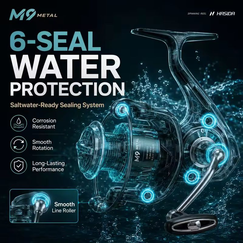 HASIDA M9 スピニングリール。フルメタル製で、海水に - Fishing Boat Steering Wheel のレビューと価格