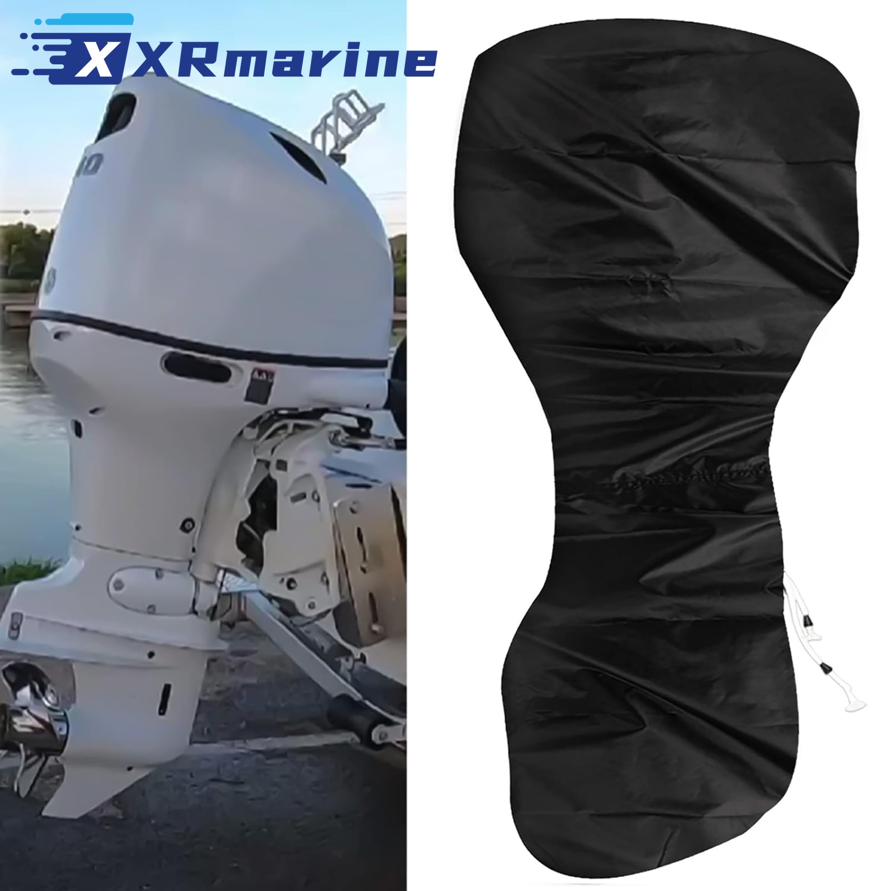 船外機エンジンカバー ブラック ユニバーサル トレーラブル  - Fishing Boat Cover のレビューと価格