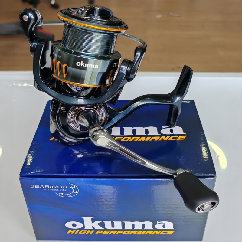 オクマ製、金属製のスピニングリール。防錆加工を施した外装で、 - Fishing Boat Steering Wheel のレビューと価格